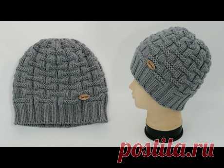 Мериносовая шапка спицами Merino knitted hat