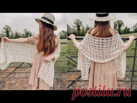 Easy Crochet Summer Shawl