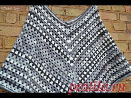 DIY - granny stripe poncho