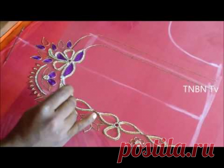 hand embroidery tutorial for beginners | mirror work embroidery designs,embroidery stitches tutorial