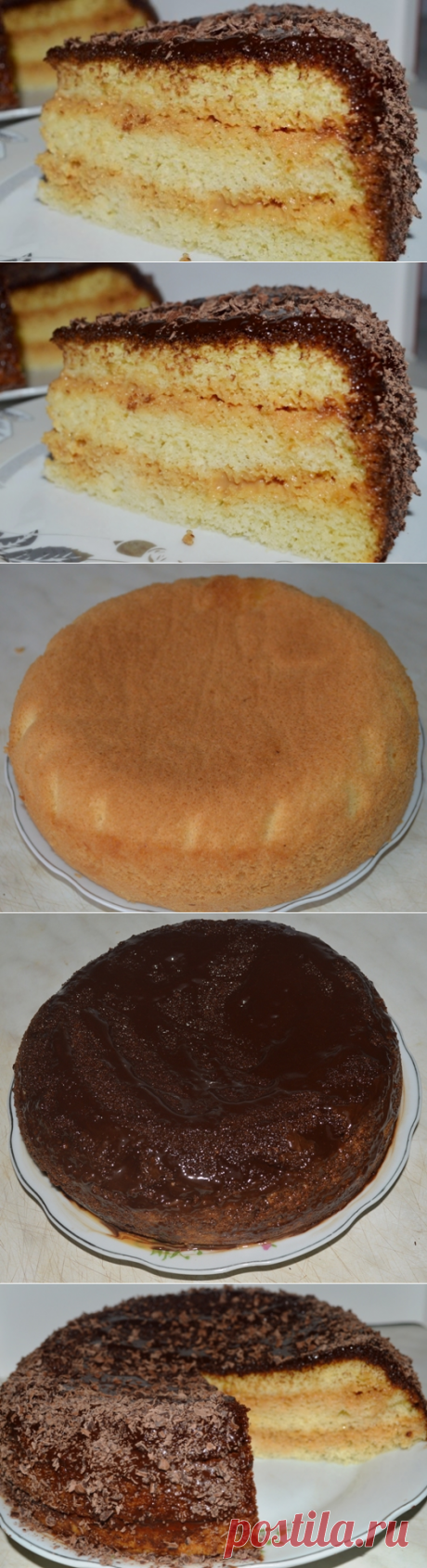 Нежный  бисквитный торт со сгущенкой в мультиварке | Вкусный день