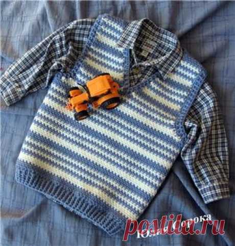 Вязание жилета крючком для мальчика - Рукоделие - Babyblog.ru - рукоделие для мальчиков