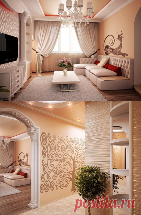 Спокойный классический дизайн интерьера небольшой двухкомнатной квартиры - Дизайн интерьеров | Идеи вашего дома | Lodgers
