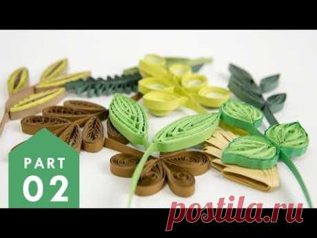 10 Paper Quilling Leaves-Part 2 | Art & Craft Tutorials by HandiWorks