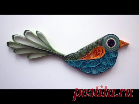 Quilled bird - Oiseau quilling - YouTube