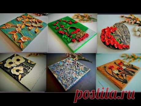 Best 6 Air Dry Clay Art Ideas On Canvas | clay art tutorial | clay painting ideas | 3d clay art