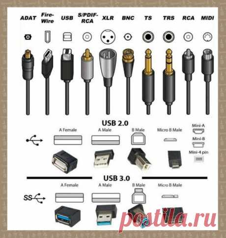 Правильные названия разъемов.