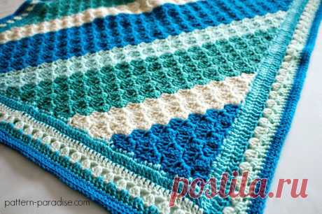Free Crochet Pattern: Crochet Casserole C2C Blanket | Pattern Paradise