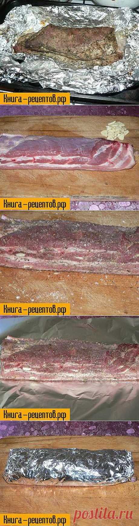 Подчеревок запеченный в фольге - фото рецепт приготовления на recipes-book.ru