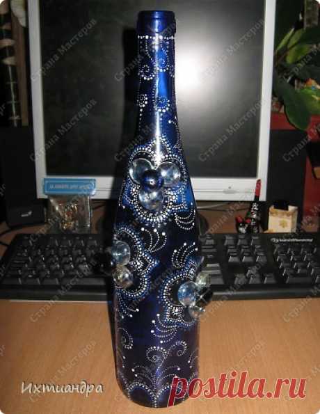 декор бутылки -Мк от Ихтиандры