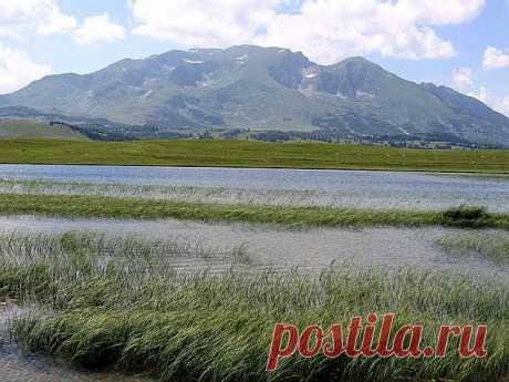 Фејсбук
Tibetian scenery of Durmitor eastern massif from Riblje Jezero (Fish Lake, 1409 m). July 2005.