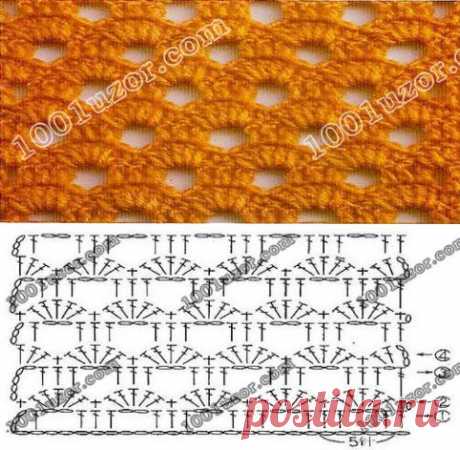 1001 узор. Узоры крючком. Ракушки и веера