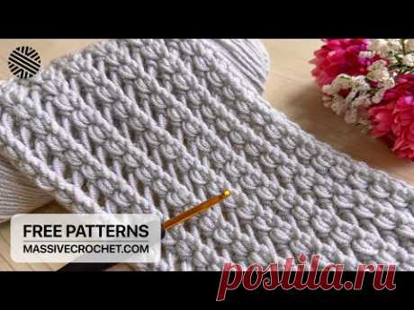 The MOST BEAUTIFUL, EASY & UNIQUE Crochet Pattern for Beginners! ⚡️❤️ NEW Crochet Stitch for Blanket