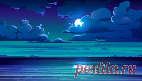 Скачивайте Ночной морской пейзаж с береговой линией и луной в небе бесплатно На Freepik вы найдете тысячи бесплатных векторных изображений