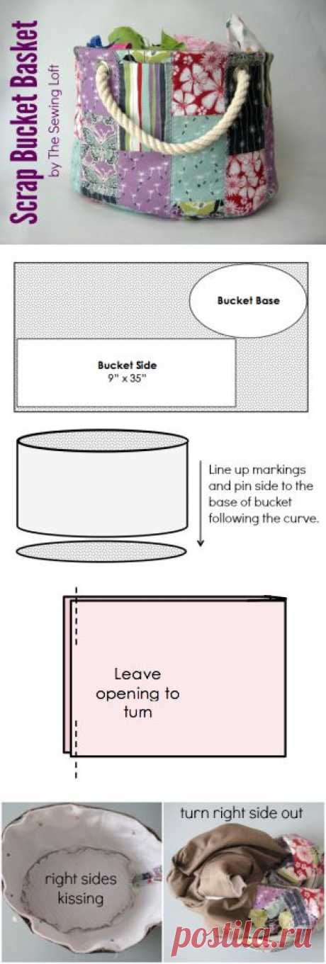 Stackable Scrap Bucket Pattern - The Sewing Loft