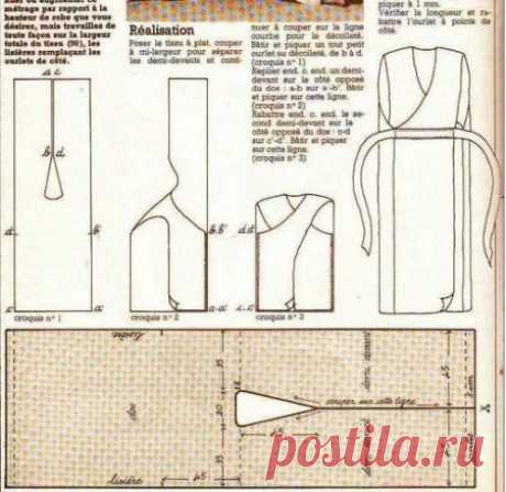 Женское платье с запахом: выкройка для кройки и шитья