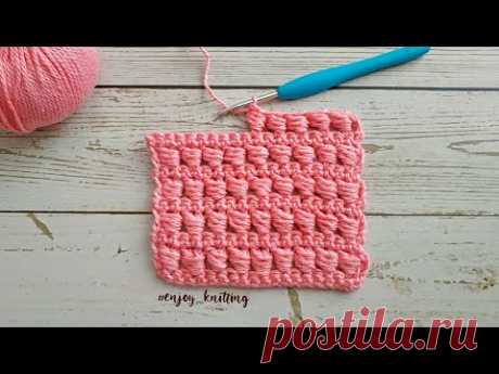 КРАСИВЫЙ И ПРОСТОЙ Узор Крючком / How to Crochet Bead Stitch Tutorial
