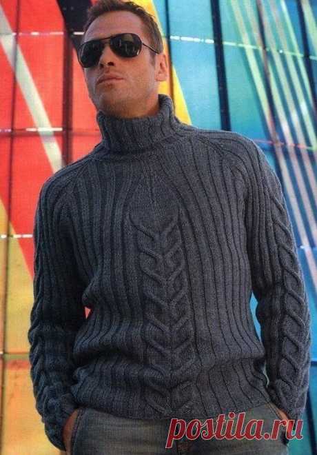 Вязание спицами для мужчин модные модели 2017 года с описанием
