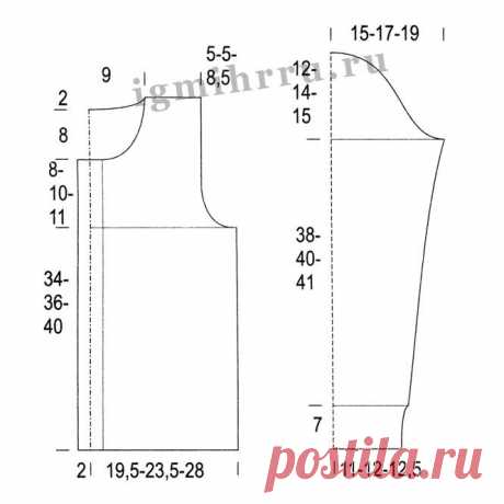 Теплый бирюзовый жакет с узором из кос. Вязание спицами