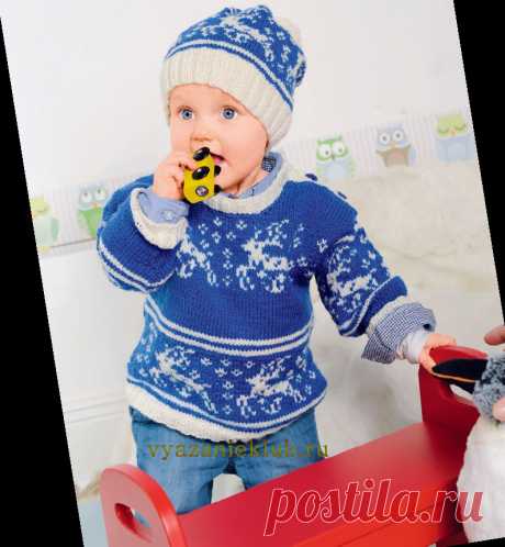 Пуловер и шапочка для мальчика - Для детей до года - Каталог файлов - Вязание для детей