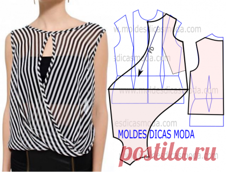 MOLDE DE BLUSA DE RISCAS -98 – DIY &amp; Craft