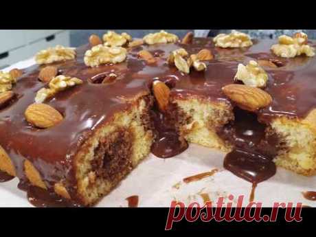 Torta con chocolate, almendras y nueces. Escandalosamente irresistible