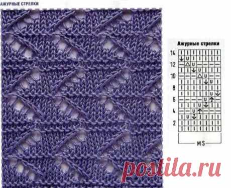 Подборка простых и красивых узоров для вязания спицами. Узор с чередованием лицевых и изнаночных петель (описание).Схемы. | Саблина Олеся | Яндекс Дзен