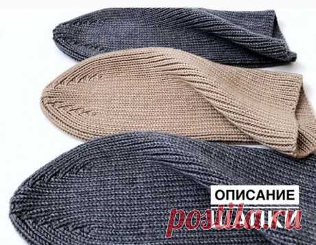 Описание шапки связанной спицами с острой макушкой, Вязание для женщин