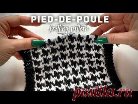 Узор спицами «Гусиные лапки» МОДА на ЖАККАРД! 🦆🦆🦆 Knitting pattern for cardigan