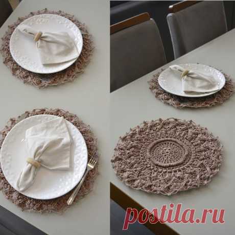 Салфетка для сервировки. Схемы крючком – Paradosik Handmade - вязание для начинающих и профессионалов