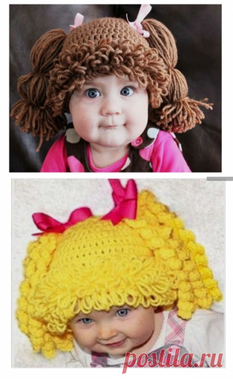 Необычные детские шапочки | Детская одежда крючком. Схемы