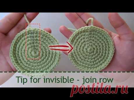 TIP 2 | Invisible join row (single crochet) not using slip stitch