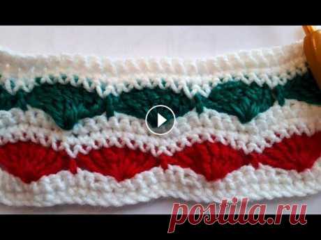 Узор &quot;Ракушки&quot; крючком для начинающих. Shell stitch crochet.

котопарочка крючком схема