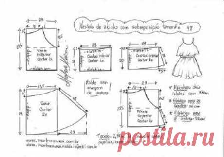 Моделируем сарафан. Выкройка. Размер 36 - 48 размеры Евро