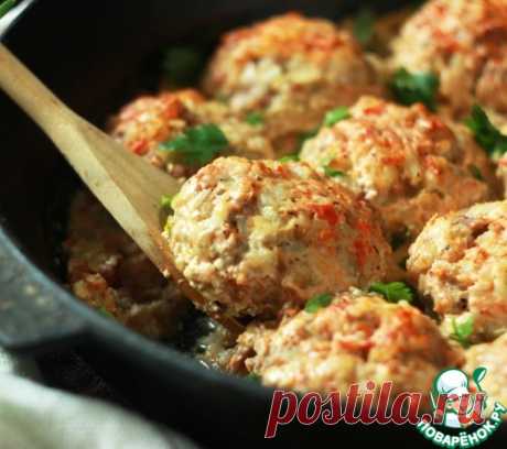 Мясные ежики в сметане с томатами - кулинарный рецепт