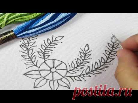 hand embroidery new fancy flower design by rose world