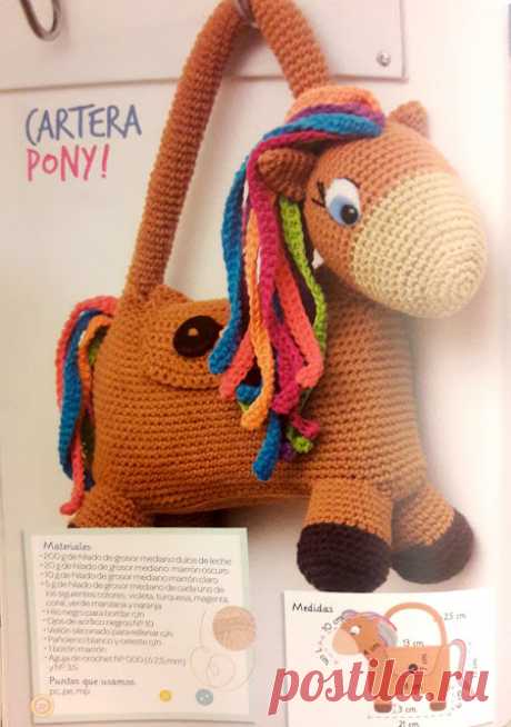 Bolsito Pony - Amigurumi - Patrón en Español ~ Crochet para Ti