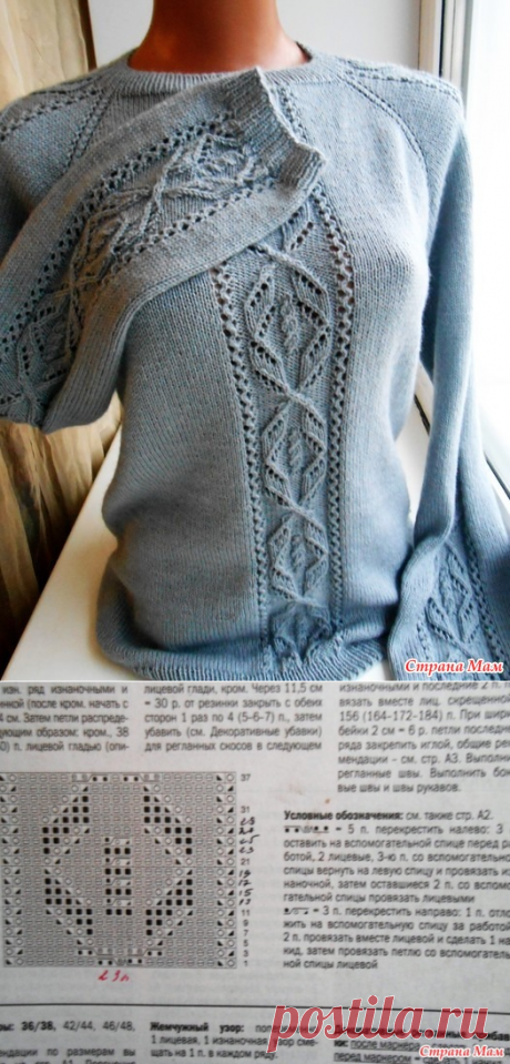 Женский свитер из пряжи детский каприз - Вязание - Страна Мам