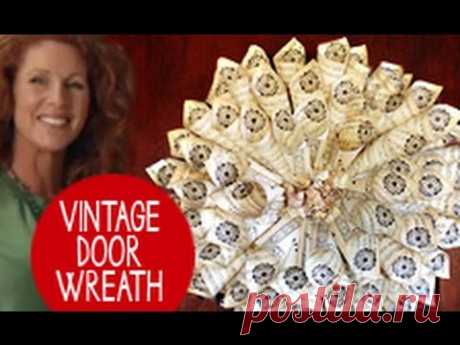 How to Make a Door Wreath Using Old Books