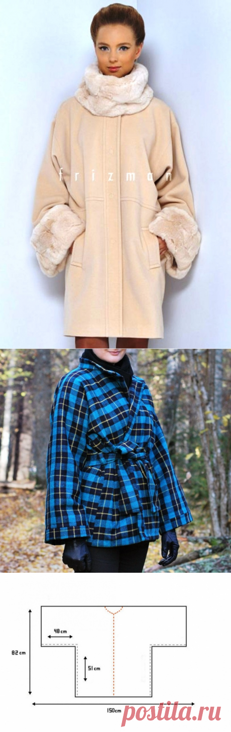 Пальто кимоно (3 выкройки, подборка) / Простые выкройки / ВТОРАЯ УЛИЦА
