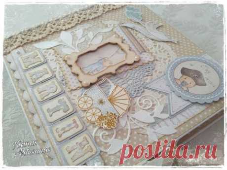 ÁLBUM para BEBÉ NIÑO "MARTIN". SCRAPBOOKING