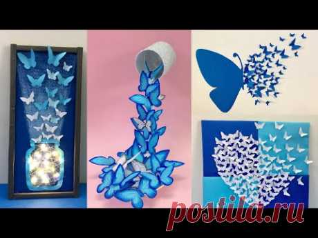 8 Easy and Awesome Room Decor Ideas with Paper Butterfly | How to make paper Butterfly