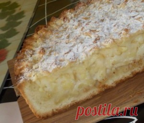 Польский яблочный пирог «Szarlotka z budyniem» с  пудином