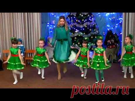 Christmas tree dance in kindergarten : Танок ялинок на новий рік в дитячому садку