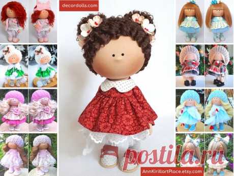 Fabric Cloth Doll Tilda Art Doll Kids Doll Handmade | Etsy Hello, dear visitors!  This is handmade soft doll created by Master Yana (Cheboksari, Russia). Doll is made by Order. Order processing time is 5-12 days.  All dolls on the photo are made by master Yana. You can find them in our shop using masters name: