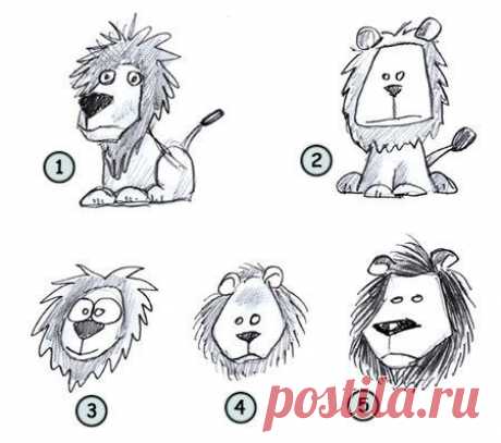 Drawing a cartoon lion | Dibujo