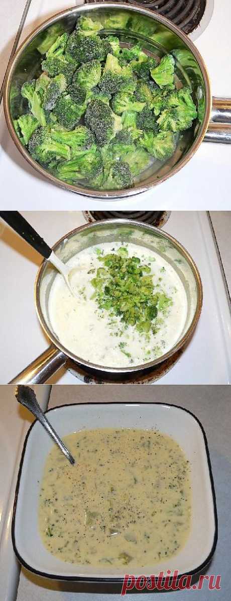 Суп с плавленым сыром и брокколи