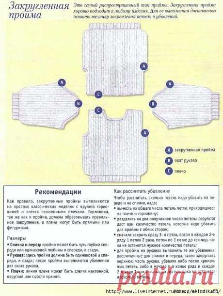 Учимся вязать рукава и проймы