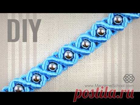 DIY Easy Macramé Eternal Wave Bracelet with Beads | Tutorial