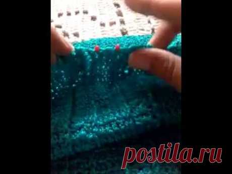 Parte  02 Vestido Crochê  Azul turquesa  - LINDÍSSIMO- Inicio do decote